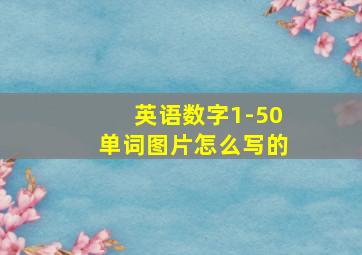 英语数字1-50单词图片怎么写的