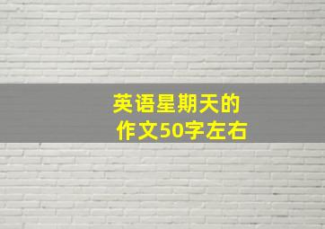 英语星期天的作文50字左右