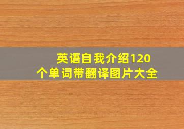 英语自我介绍120个单词带翻译图片大全