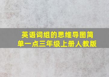 英语词组的思维导图简单一点三年级上册人教版