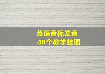 英语音标发音48个教学挂图