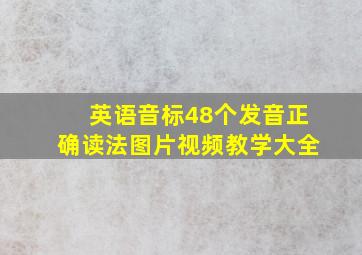 英语音标48个发音正确读法图片视频教学大全