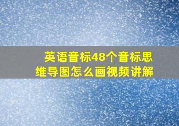 英语音标48个音标思维导图怎么画视频讲解