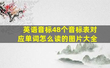 英语音标48个音标表对应单词怎么读的图片大全