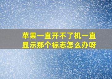 苹果一直开不了机一直显示那个标志怎么办呀