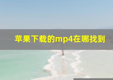 苹果下载的mp4在哪找到