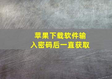 苹果下载软件输入密码后一直获取