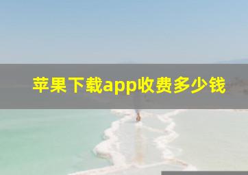 苹果下载app收费多少钱