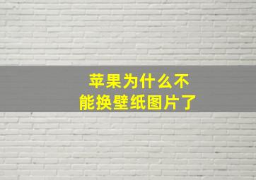 苹果为什么不能换壁纸图片了