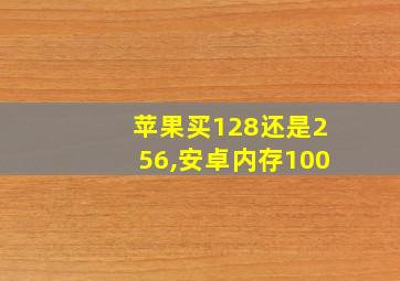 苹果买128还是256,安卓内存100