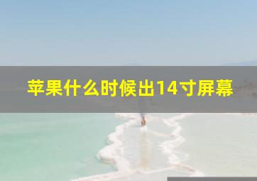 苹果什么时候出14寸屏幕