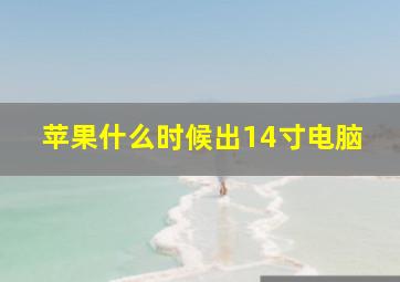 苹果什么时候出14寸电脑