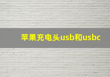 苹果充电头usb和usbc