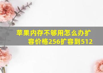 苹果内存不够用怎么办扩容价格256扩容到512