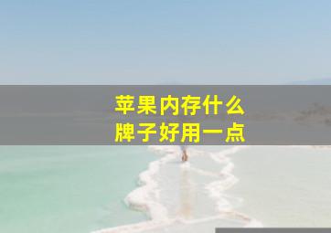 苹果内存什么牌子好用一点