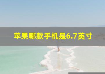 苹果哪款手机是6.7英寸