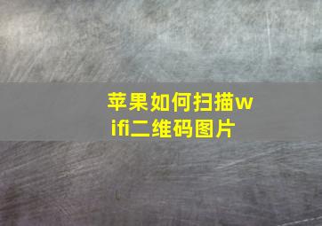 苹果如何扫描wifi二维码图片