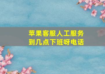 苹果客服人工服务到几点下班呀电话