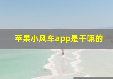 苹果小风车app是干嘛的