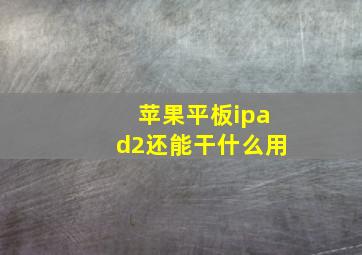 苹果平板ipad2还能干什么用