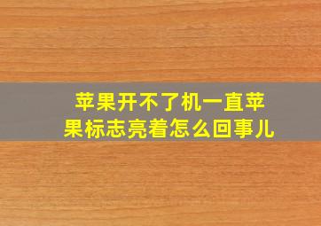 苹果开不了机一直苹果标志亮着怎么回事儿