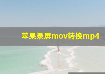 苹果录屏mov转换mp4