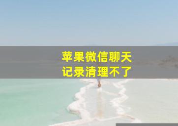 苹果微信聊天记录清理不了