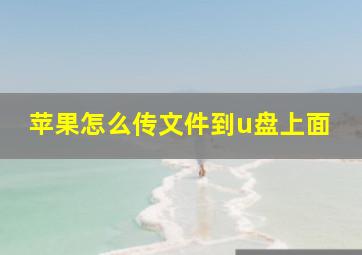 苹果怎么传文件到u盘上面