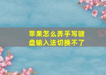 苹果怎么弄手写键盘输入法切换不了