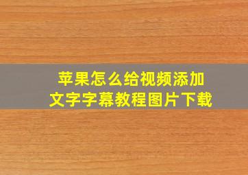 苹果怎么给视频添加文字字幕教程图片下载