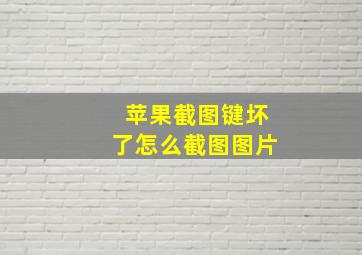 苹果截图键坏了怎么截图图片