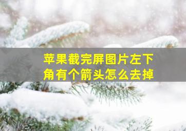 苹果截完屏图片左下角有个箭头怎么去掉