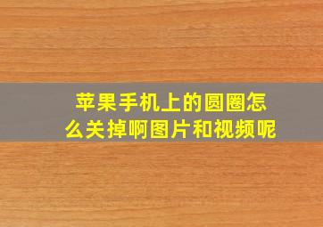 苹果手机上的圆圈怎么关掉啊图片和视频呢