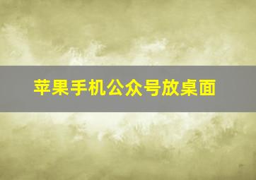 苹果手机公众号放桌面