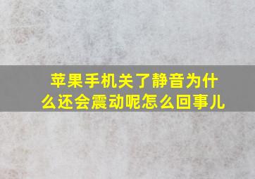 苹果手机关了静音为什么还会震动呢怎么回事儿