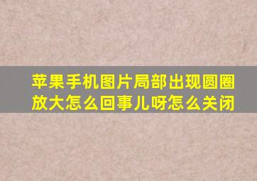 苹果手机图片局部出现圆圈放大怎么回事儿呀怎么关闭