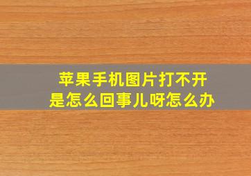 苹果手机图片打不开是怎么回事儿呀怎么办