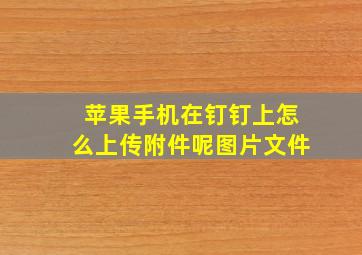 苹果手机在钉钉上怎么上传附件呢图片文件