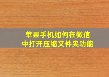 苹果手机如何在微信中打开压缩文件夹功能