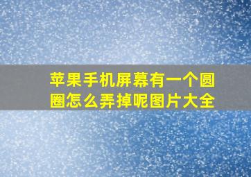 苹果手机屏幕有一个圆圈怎么弄掉呢图片大全