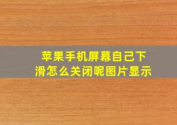 苹果手机屏幕自己下滑怎么关闭呢图片显示