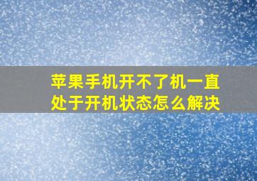 苹果手机开不了机一直处于开机状态怎么解决