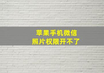 苹果手机微信照片权限开不了