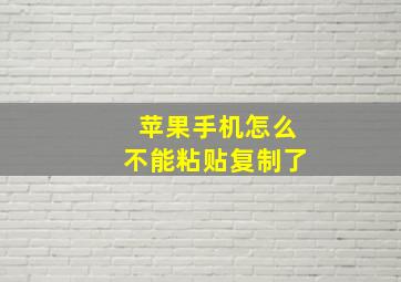 苹果手机怎么不能粘贴复制了