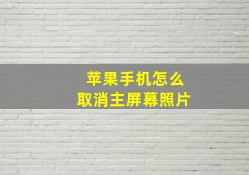 苹果手机怎么取消主屏幕照片