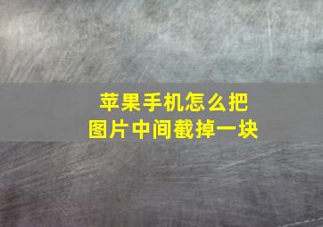 苹果手机怎么把图片中间截掉一块