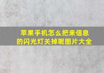 苹果手机怎么把来信息的闪光灯关掉呢图片大全