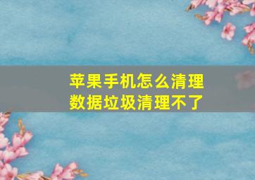 苹果手机怎么清理数据垃圾清理不了