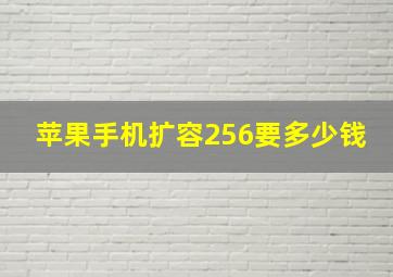 苹果手机扩容256要多少钱