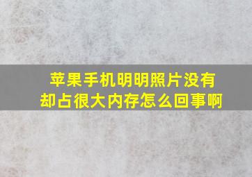 苹果手机明明照片没有却占很大内存怎么回事啊